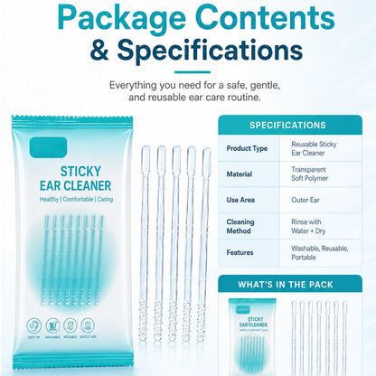 Gentle Sticky Ear Cleaning Sticks for Dry Earwax