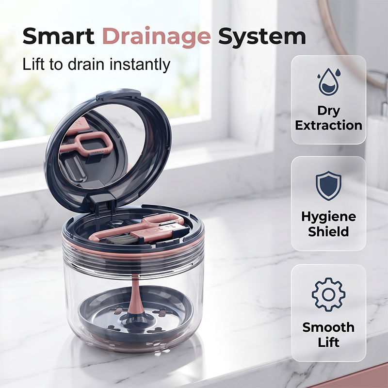 ⌛Limited-Time Offer-Leakproof Retainer Case with Mirror Portable Aligner Soaking Box