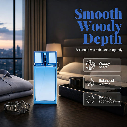 🌊Men Woody Aquatic Eau de Parfum 90ml – long-lasting citrus woody scent, elegant masculine aroma, luxury gift packaging, daily dating wear. Male daily fragrance essential!