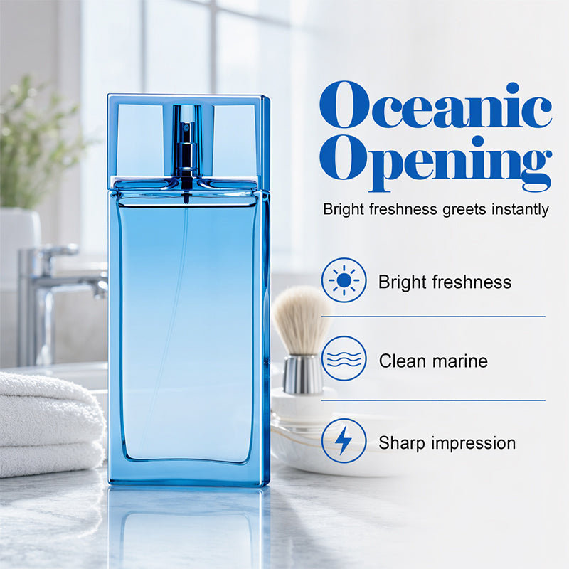 🌊Men Woody Aquatic Eau de Parfum 90ml – long-lasting citrus woody scent, elegant masculine aroma, luxury gift packaging, daily dating wear. Male daily fragrance essential!