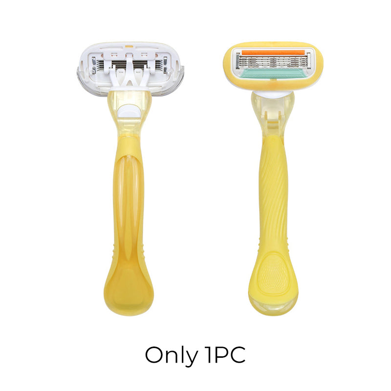 🔥Hot Sale 50% OFF🔥 Women's 5-Blade Razor Handle – Ergonomic Non-Slip Grip, Refill Compatible 🪒