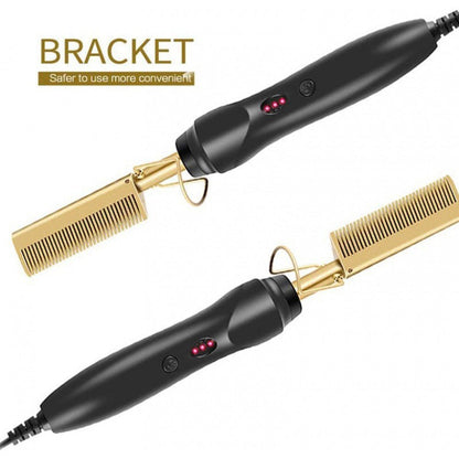 ✨️Amazing Discount on 🔥2026 New Arrival！🎁💇‍♀️Heats in 3 Seconds & Shapes in 5 Seconds！👱‍♀️Create Perfect Hairstyles Quickly！✨️Portable Electric Hair Straightening and Curling Comb